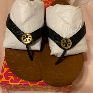 Tory Burch Thea Flats New black leather